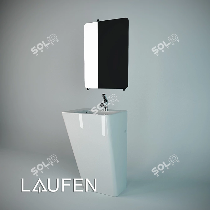 Sleek and Stylish Laufen IlbagnoAlessi 3D model image 1