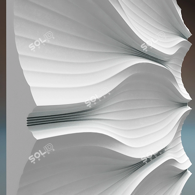 Elegant Blade Decorative Panels 3D model image 2