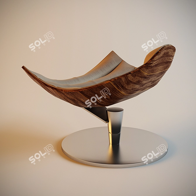 Sleek Lobster Lounge Chair 3D model image 2