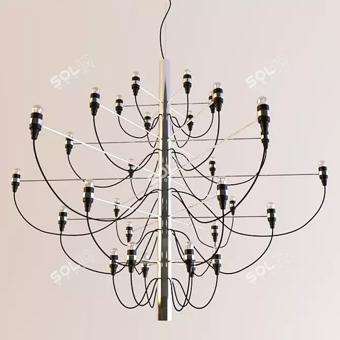 Modern Hanging Lamp by GIno Sarfatti 3D model image 1