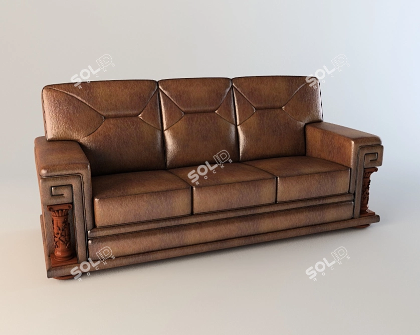 Luxurious Ercole Romanica Divan 3D model image 1