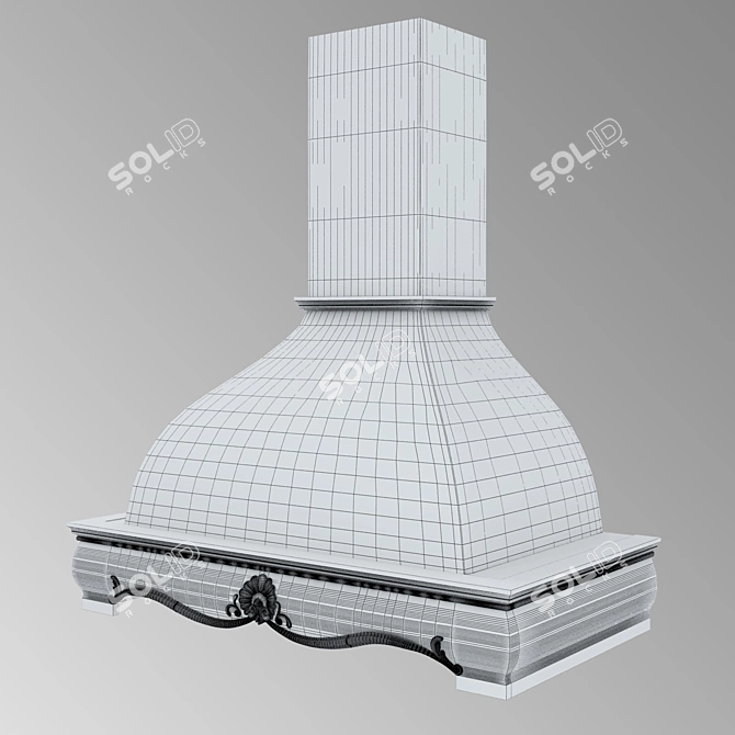 Classic Range Hood 3D model image 2