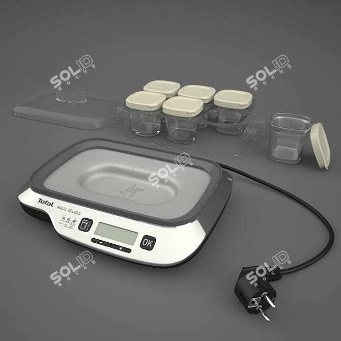 TEFAL YG654: Six-Cup Yogurt Maker 3D model image 3