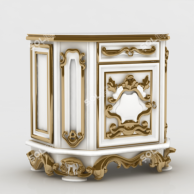 Cozy Night Bedside Table 3D model image 1