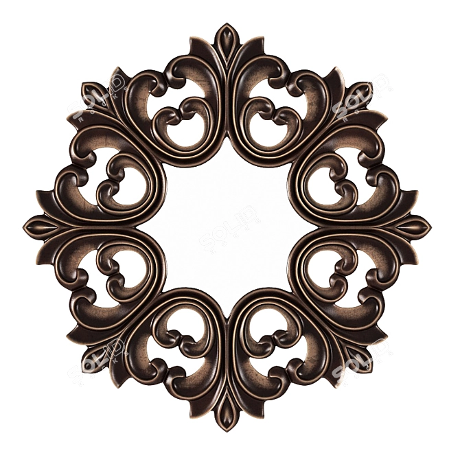 Elegant Annabelle Wall Mirror 3D model image 1