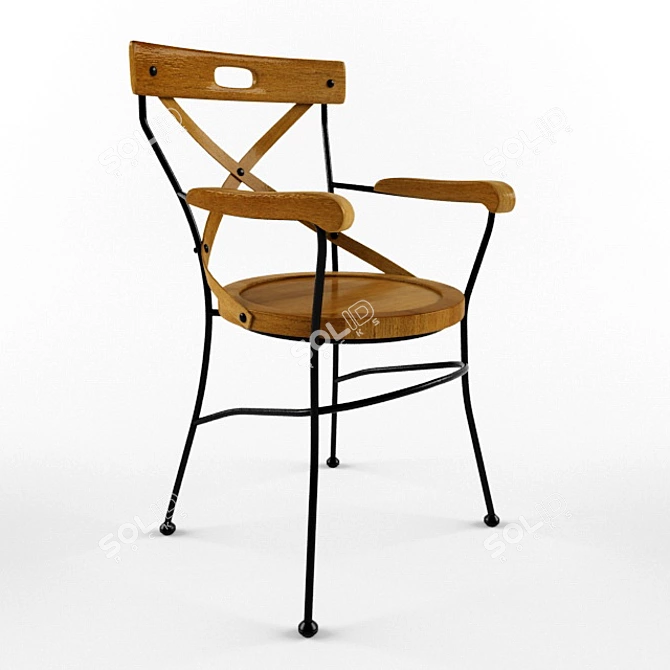 ErgoLux Chair: Comfortably Stylish Seating 3D model image 1