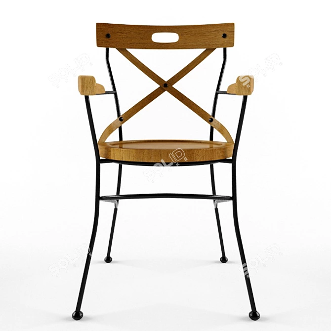 ErgoLux Chair: Comfortably Stylish Seating 3D model image 2