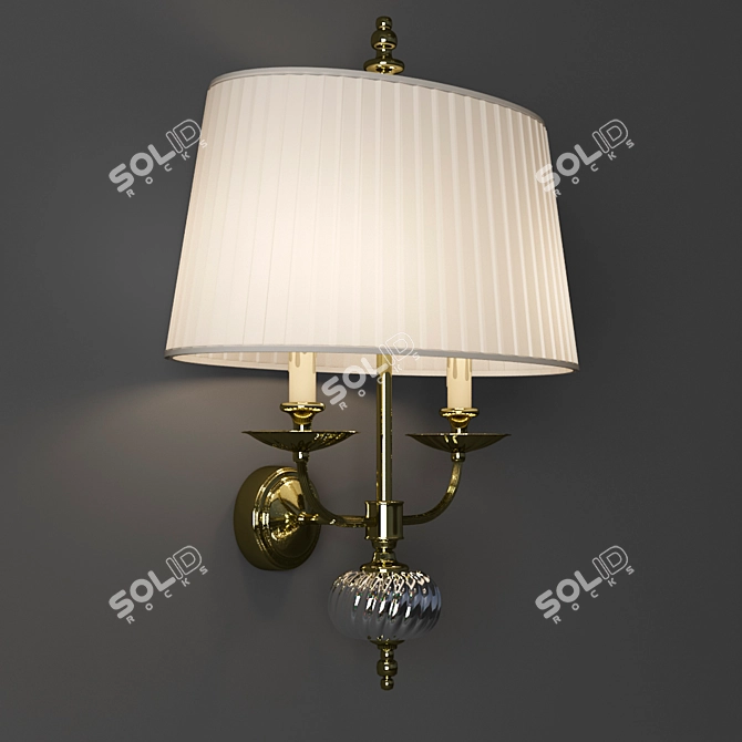 Exquisite Ascot Wall Sconce 3D model image 1