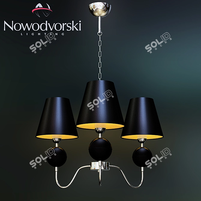 NATHALIE III BLACK Chandelier 3D model image 1