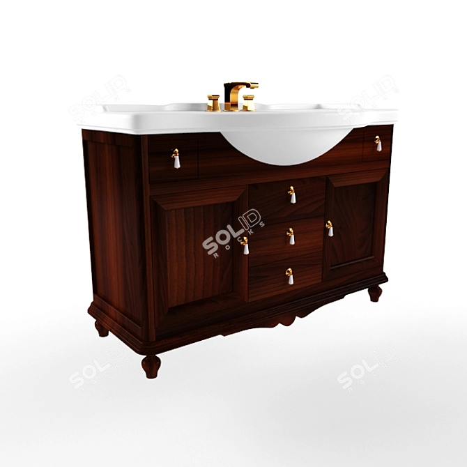  Classic Wash Basin 3D model image 1