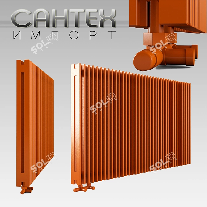 Modern Stylish Radiator 3D model image 1