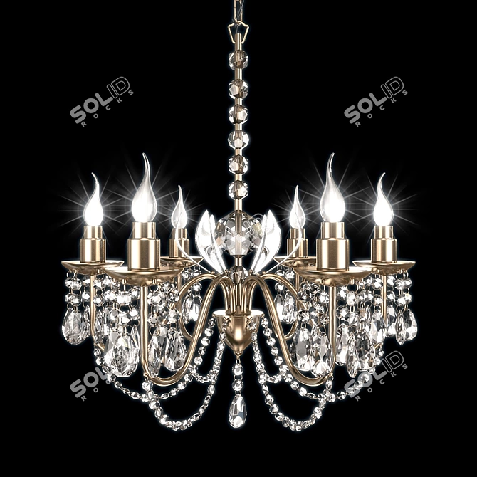 Elegant Gloria Chandelier 3D model image 1