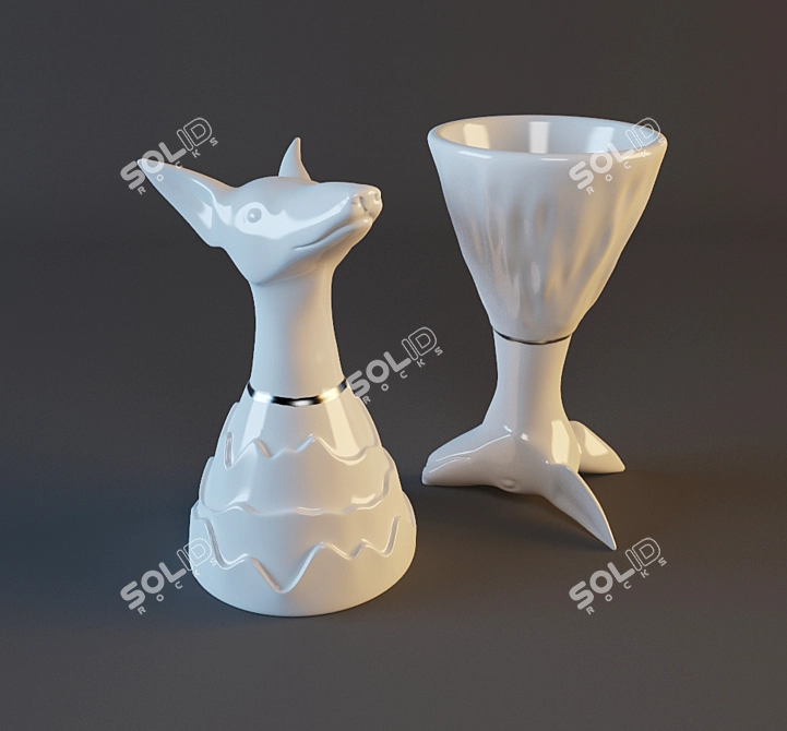 Elegant Ilona Romule Stack 3D model image 1