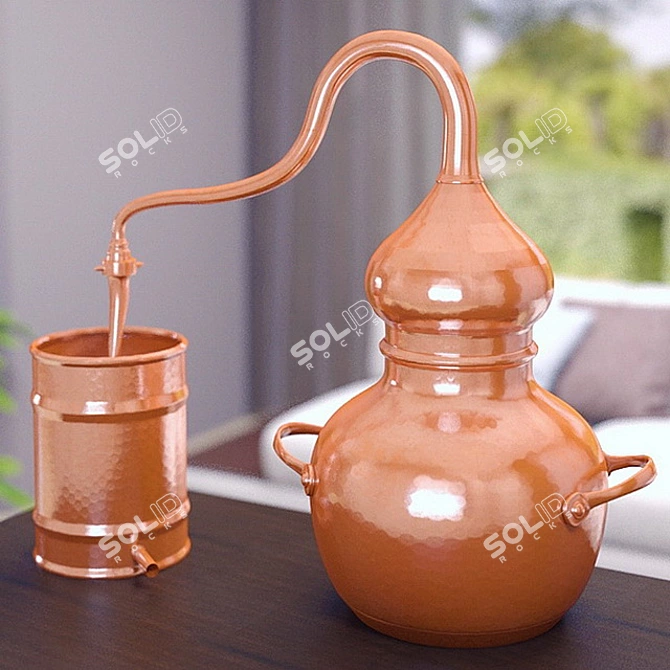 Copper Moonshine Distiller 3D model image 1