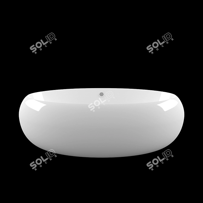 Belbagno BB18 Acrylic Oval Bathtub 3D model image 1