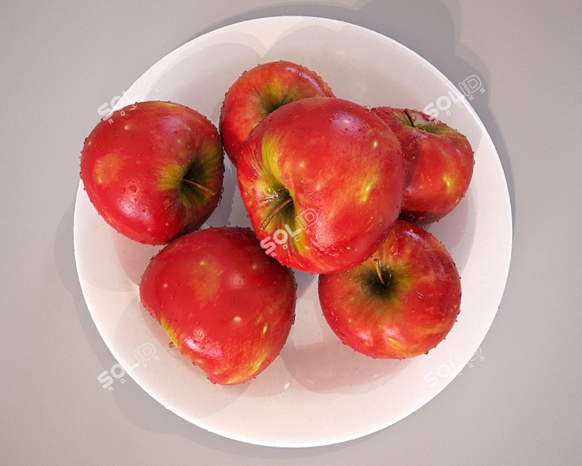 Fresh Juicy Apples 3D model image 3