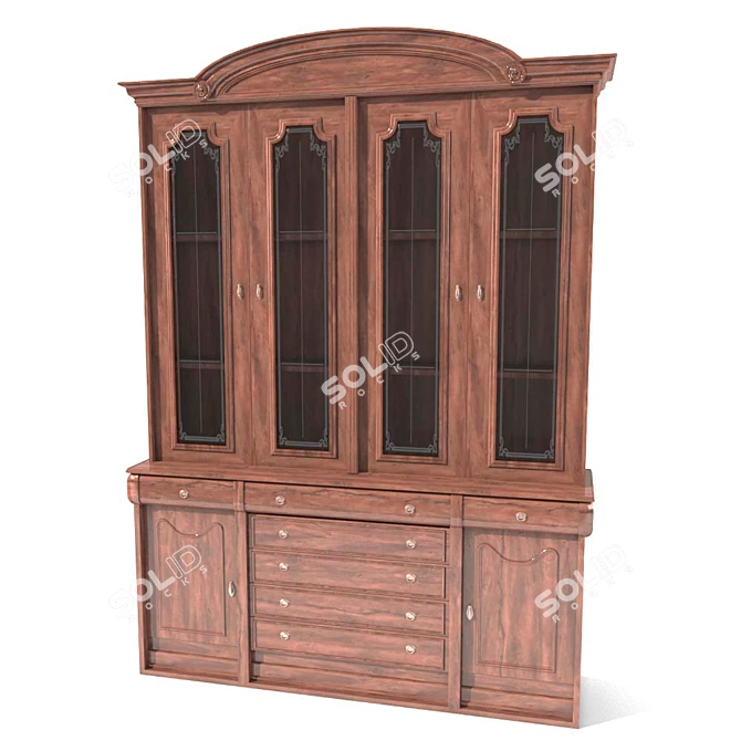 Vintage Serveware Cupboard 3D model image 1