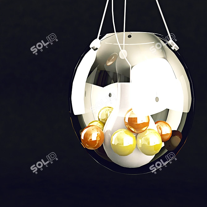 ASTRA Fabric Lamp: Elegant Illumination by La Murrina 3D model image 1