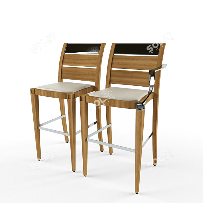 Sleek Tuck Bar Chair by Sutherland 3D model image 1