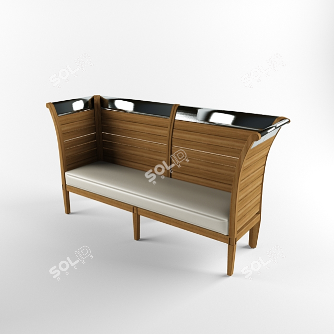 Sleek Sherwood Sofa: Philippe Starck 3D model image 1