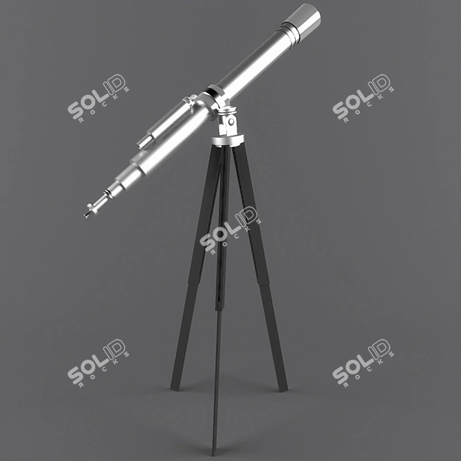 Modern Telescope: Discover the Stars 3D model image 1