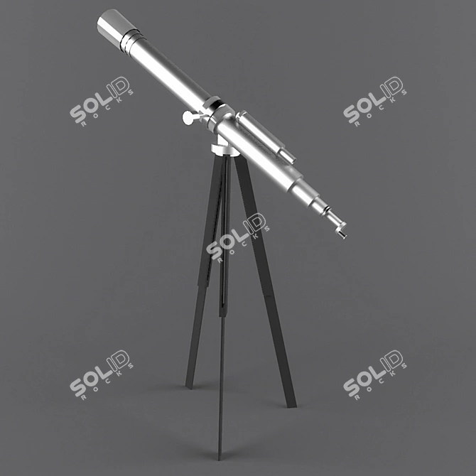 Modern Telescope: Discover the Stars 3D model image 2