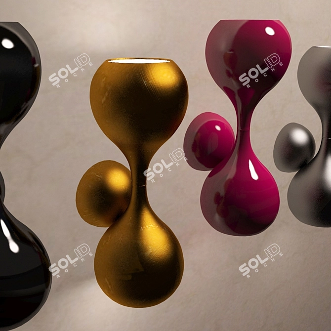 Colorful Blob A2 Pendant Light 3D model image 1