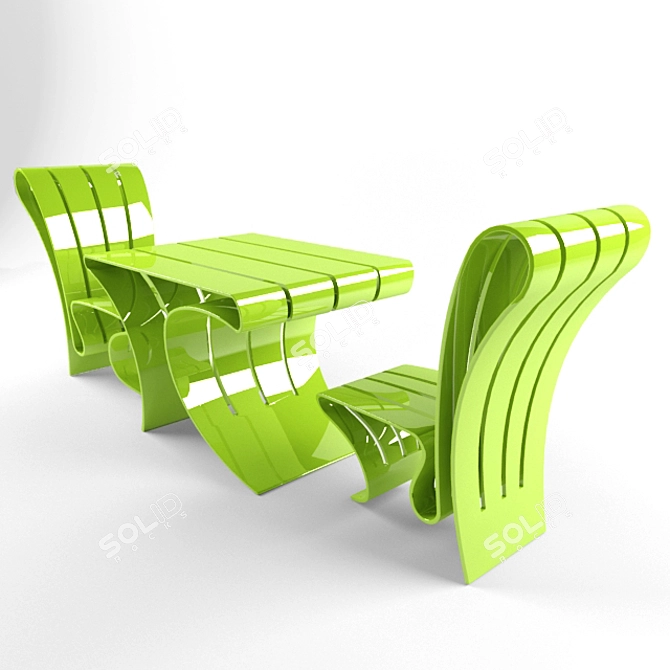 Giancarlo Zema's Leaf Furniture Set 3D model image 2