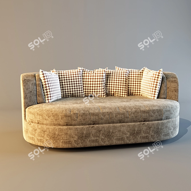 Elegant Armani Sofa 3D model image 1