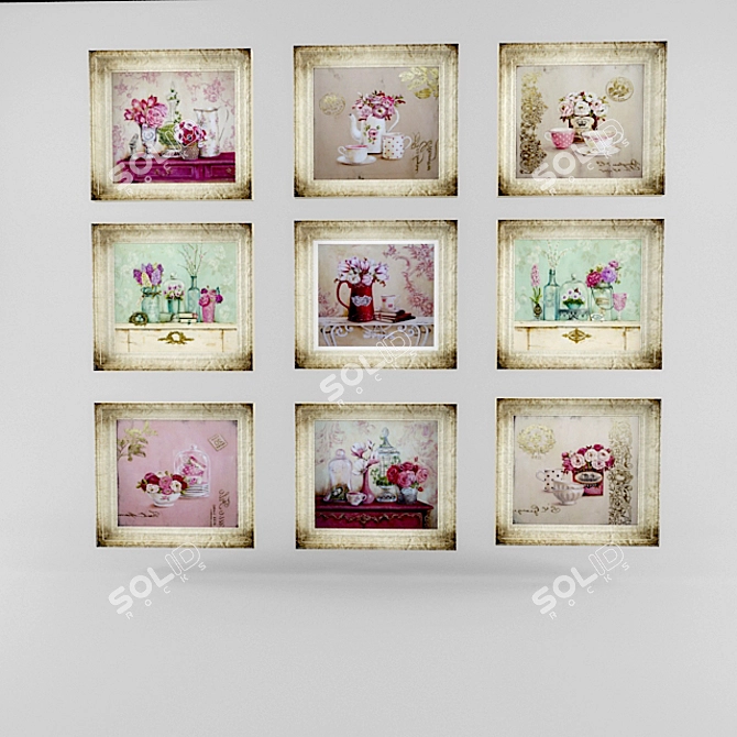 Vintage-inspired Artwork for sale 3D model image 2