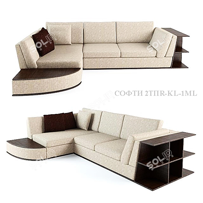 ComfortSoft: The Ultimate Soft Lounge Chair 3D model image 1