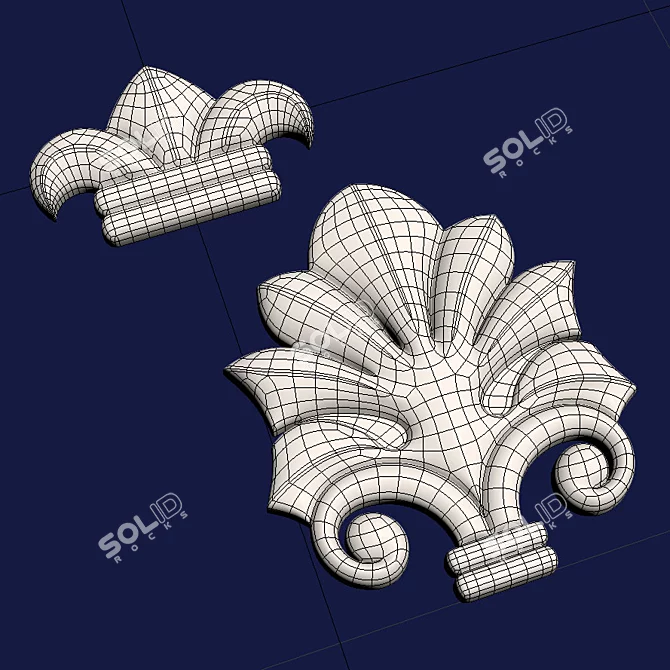 Precision CNC Decorative Elements 3D model image 2