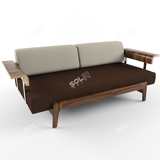 Sean Dix Casatua Day Bed: Stylish and Versatile Sofa 3D model image 1