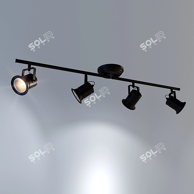 Brilliant Cap Spot Light, Brown 3D model image 1