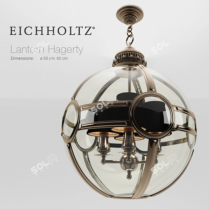 EICHHOLTZ Lantern Hagerty: Elegant Illumination for Every Space 3D model image 1