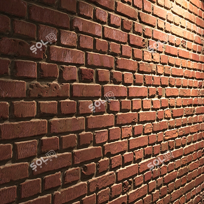 3D Brick Wall Texture 3D model image 1