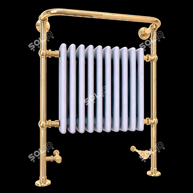 Space-Saving Radiator Drying Rack 3D model image 1