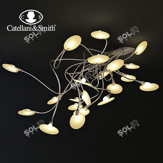 Cartaflex Ceiling Chandelier | Catellani & Smith 3D model image 1