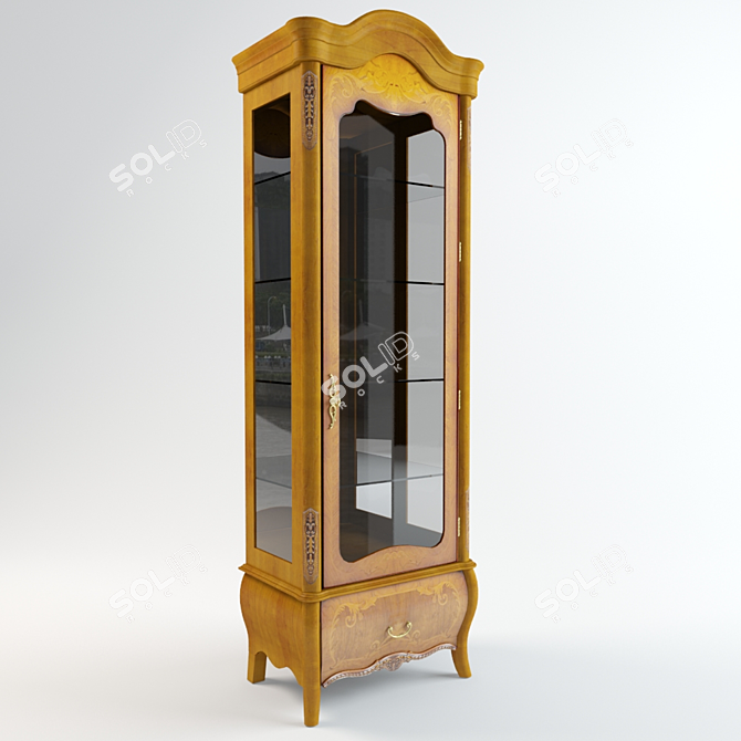 Title: Elegant Antoinette Single Door 3D model image 1