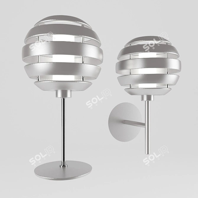 Eglo Mercur Lamp Set 3D model image 1