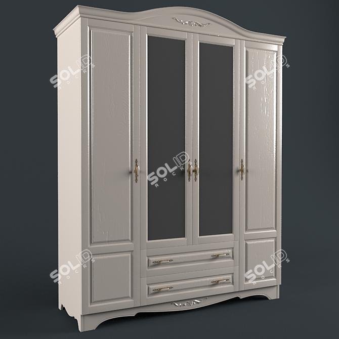 Provence Style Wardrobe: Elegant and Spacious 3D model image 1