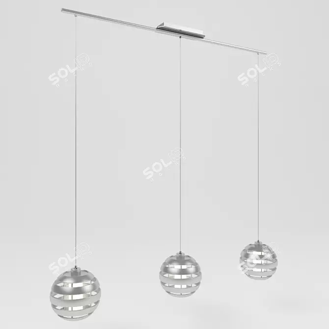 Sleek Mercur Hanging Lamp 3D model image 1