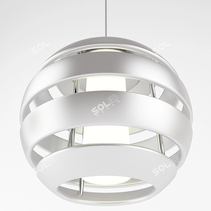 Sleek Mercur Hanging Lamp 3D model image 2