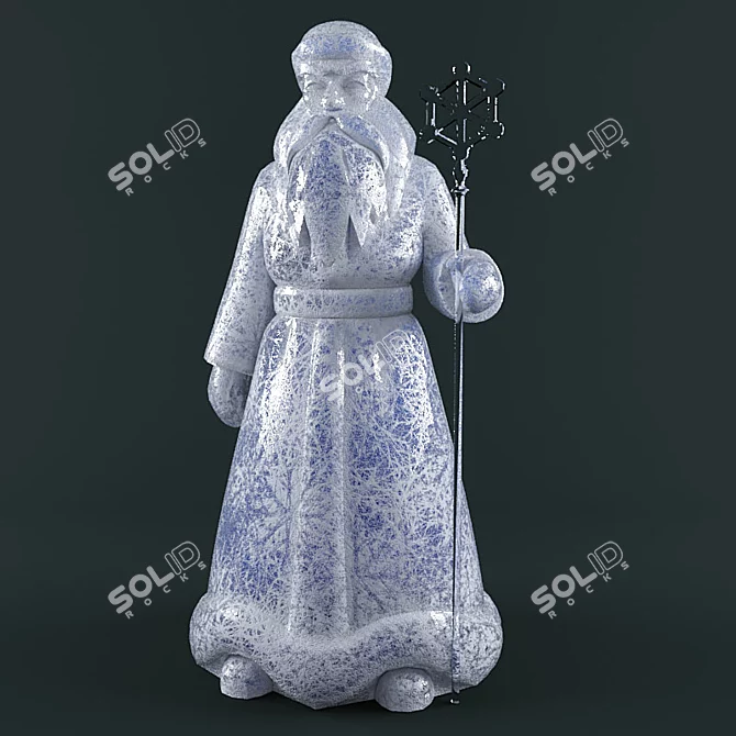 Frosty Village: Santa Claus 3D model image 1