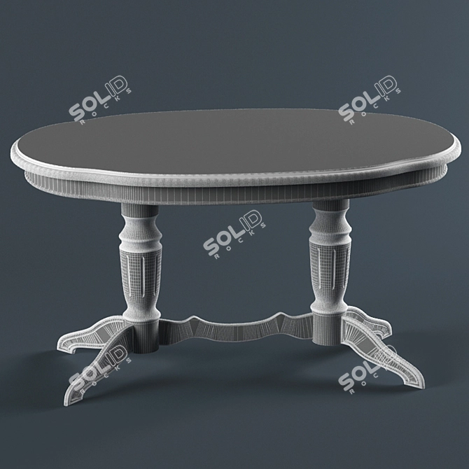 Modern Table with Textures - 3ds Max, FBX, OBJ Formats 3D model image 2