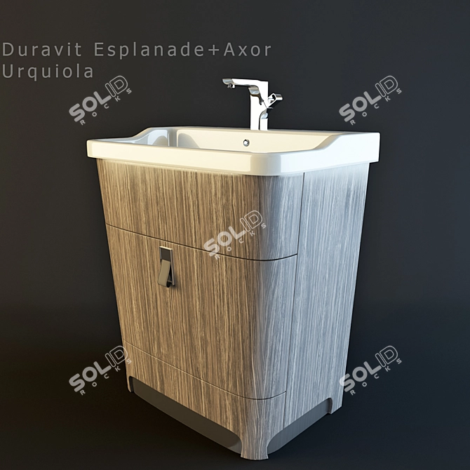 Duravit Esplanade + Axor Urquiola: Elegant Washbasin Set 3D model image 1