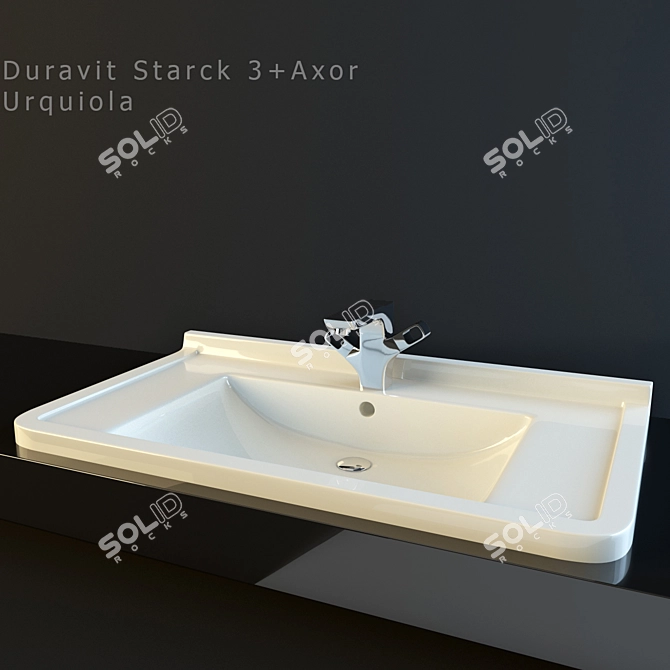 Duravit Starck 3 + Axor Urquiola: Combined Elegance 3D model image 1