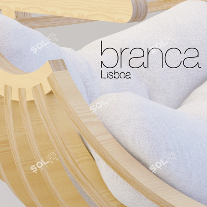 Elegant Shell Chair by Santos 3D model image 2