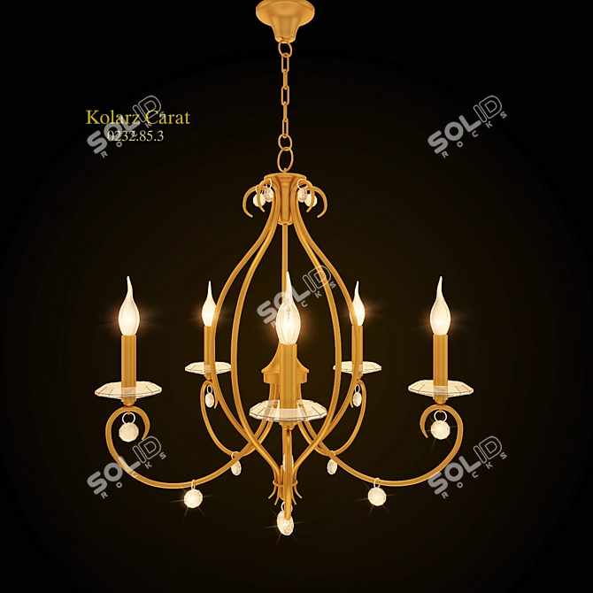 Elegant Crystal Chandelier - Kolarz Carat 3D model image 1