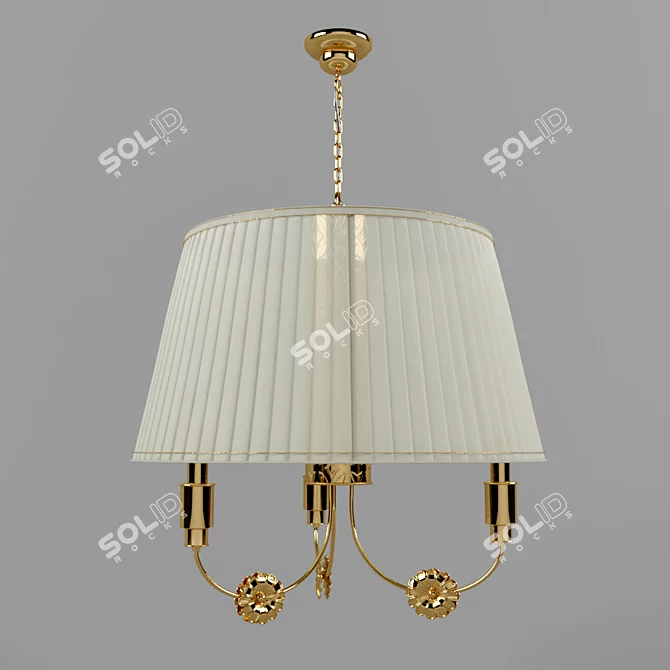 Classic 3-Arm Chandelier 3D model image 1